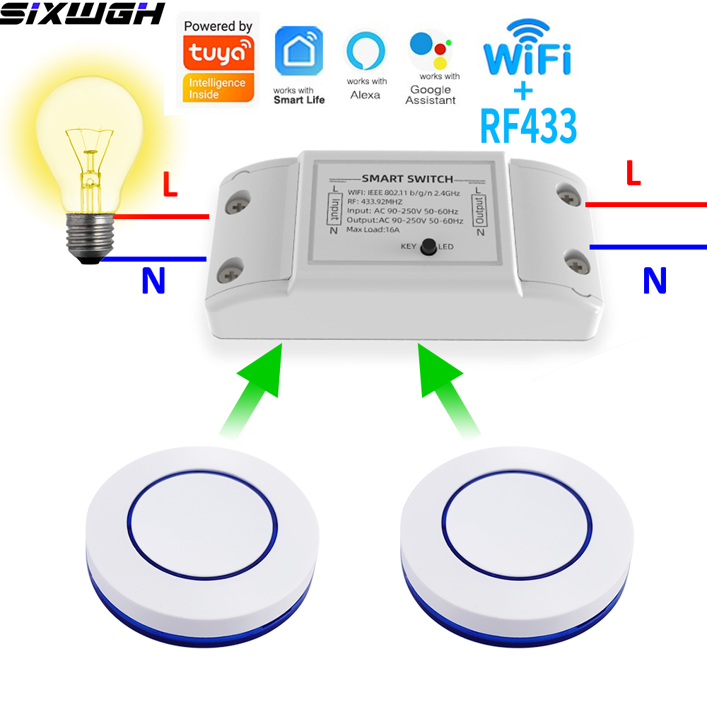 Smart Home Integration - Interruptor Inteligente WiFi Tuya de 16A,