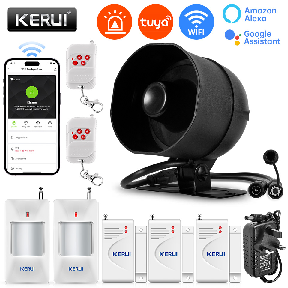 Smart Home Demo Kit - KERUI-sistema de alarma de sirena de