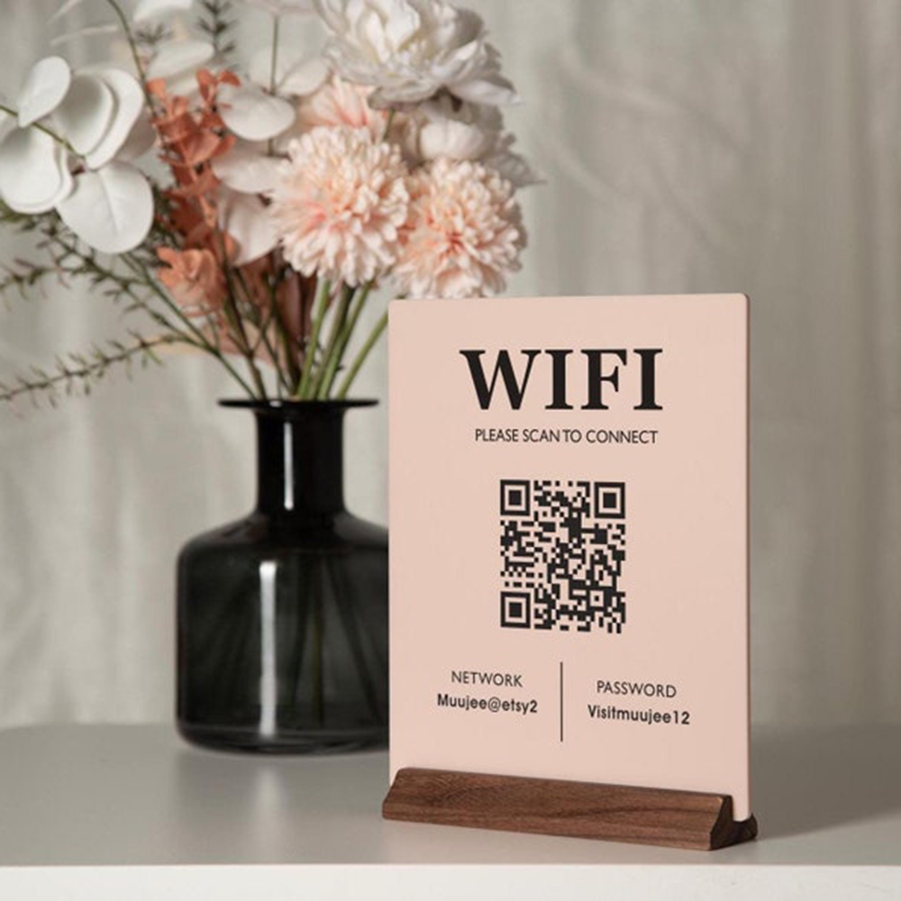 Airbnb Smart Home - Gran oferta, letrero acrílico con código