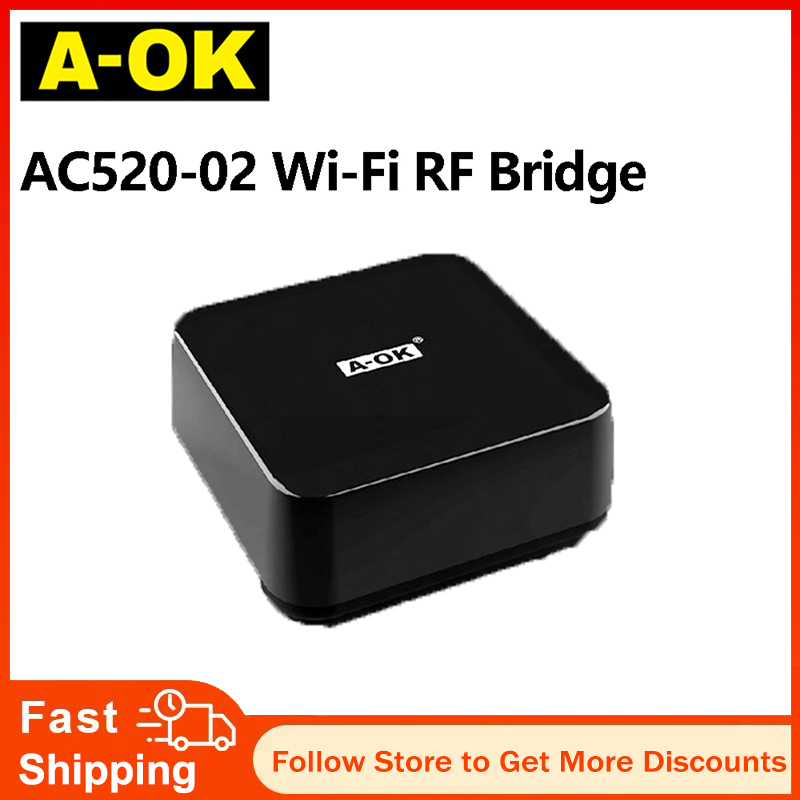 Curtain Motor - Puente Wifi A-OK AC520-02, Caja RF,