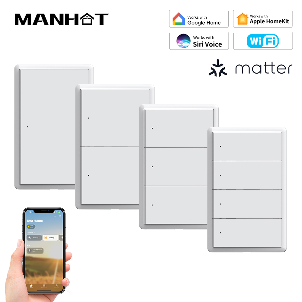 Smart Home Integration - Interruptor Inteligente WiFi MANHOT Homekit, Sin