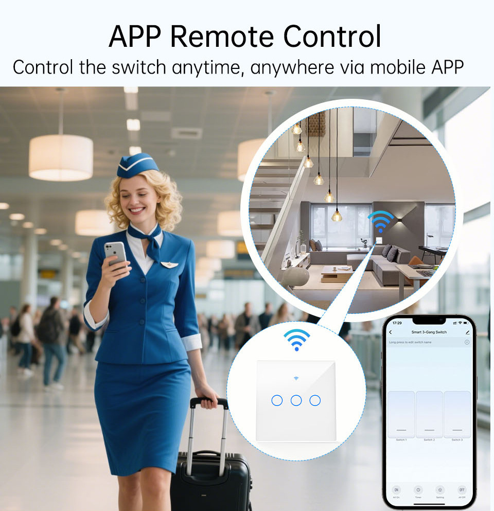 Interruptor de pared táctil Wi - Smart Home Automation reseña y precio