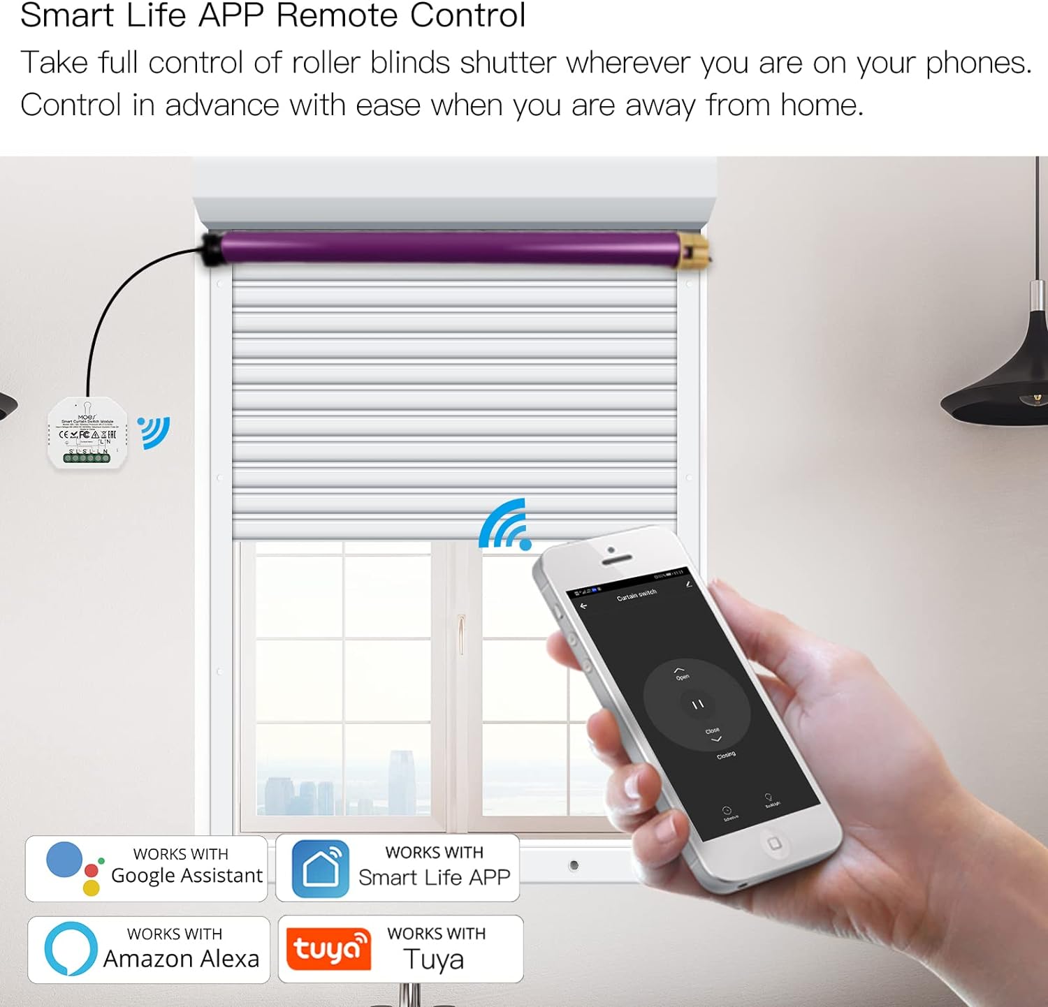 Tuya WiFi Zigbee3.0 módulo de  - Curtain Motor reseña y precio
