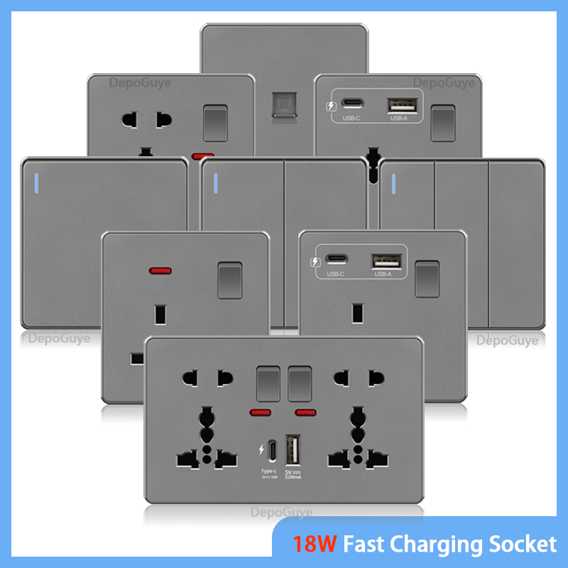 Reino Unido 13A con USB tipo c - Smart Wall Socket reseña y precio