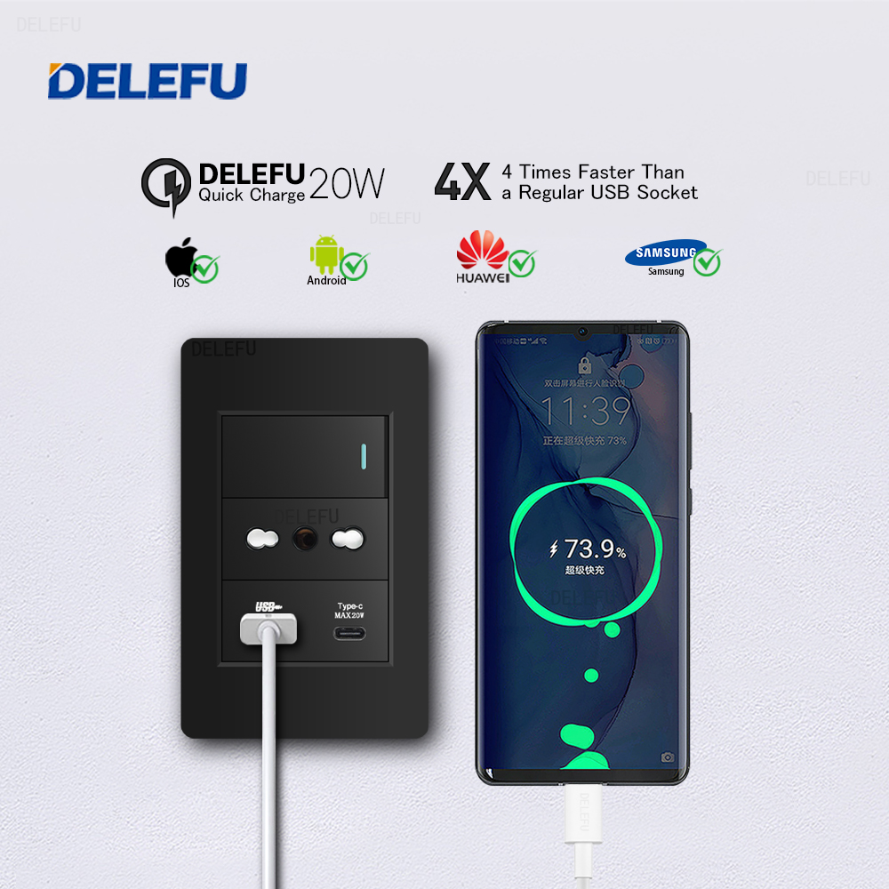 DELEFU Enchufe de Pared USB Ti - Smart Wall Socket reseña y precio