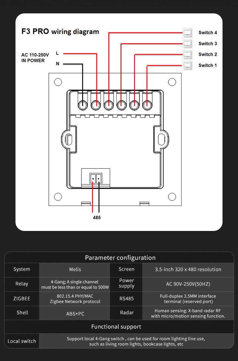 Interruptor Inteligente F3 Pro - Smart Home Design reseña y precio